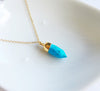 Turquoise spike necklace (N212)