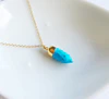 Turquoise spike necklace (N212)