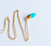 Turquoise spike necklace (N212)