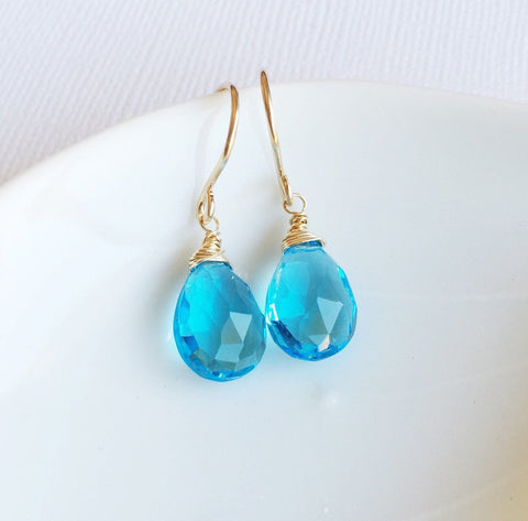 Earrings Nalani - Blue quartz (E282)