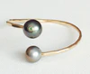 Cuff Adora - Emerald tahitian pearl (B268)