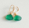 Earrings Kala - green onyx (E181)