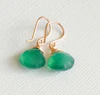 Earrings Kala - green onyx (E181)