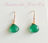 Earrings Kala - green onyx (E181)