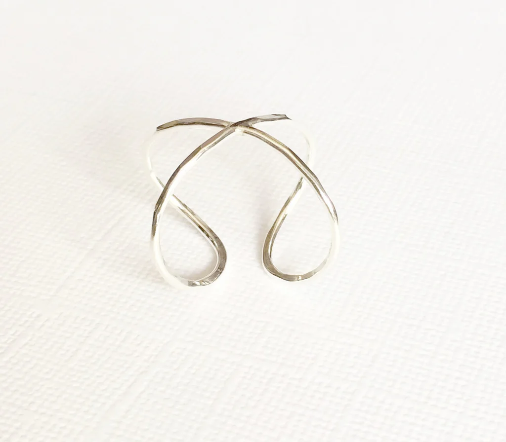 Infinity cuff ring - Sterling silver (R131)