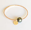 Bangle Chari - tahitian pearl (B142)