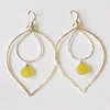 Earrings Yoshiko - Yellow chalcedony   (E205)