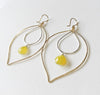 Earrings Yoshiko - Yellow chalcedony   (E205)