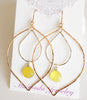 Earrings Yoshiko - Yellow chalcedony   (E205)