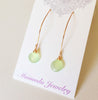 Earrings Kalena - mint chalcedony (E200)