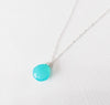 Necklace Kaipo - aqua chalcedony (N111)