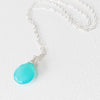 Necklace Kaipo - aqua chalcedony (N111)