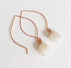 Earrings Kalena - Pearl chalcedony (E159)