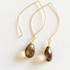 Earrings Kalena - smoky quartz  (E226)