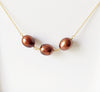 Necklace Maddi - chocolate pearls (N168)