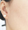 Earrings Momi - white pearls (E232)