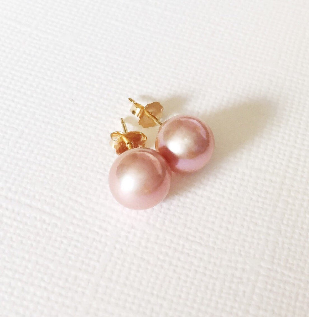 Earrings Momi - Edison pink pearl (E231)