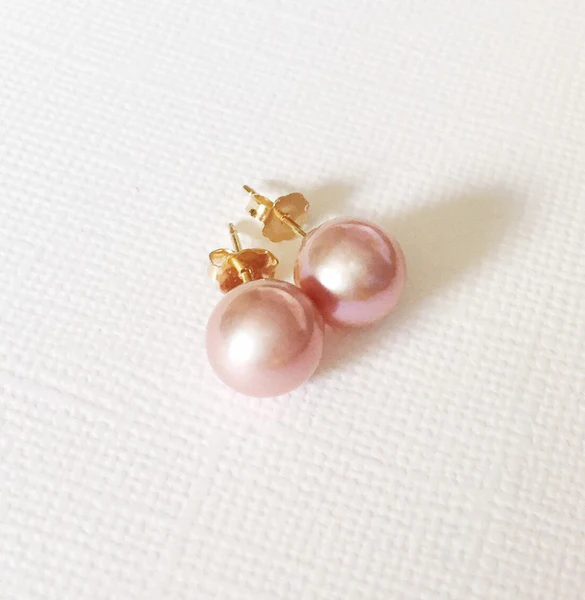 Earrings Momi - Edison pink pearl (E231)