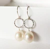 Earrings Sophia - white pearls  (E234)