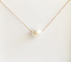 Necklace Kea - white pearl (N133)