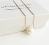 Necklace Kea - white pearl (N133)