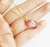 Necklace Yazmin - Pink quartz (N187)