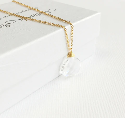 Necklace Kaipo - crystal quartz (N192)