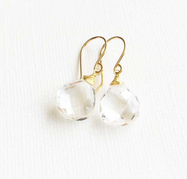 Earrings Kala - Crystal quartz  (E246)