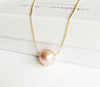 Necklace Kea - Pink Edison pearl  (N199)