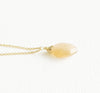 Necklace Yazmin - Peach moonstone  (N213)