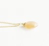 Necklace Yazmin - Peach moonstone  (N213)