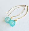 Earrings Kalena - aqua chalcedony (E203)