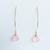 Earrings Kalena - Pink chalcedony  (E251)