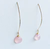 Earrings Kalena - Pink chalcedony  (E251)