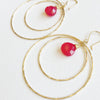 Earrings Rachel - raspberry chalcedony ( E253)
