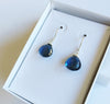 Earrings Kala - London blue quartz (E258)