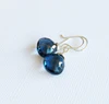 Earrings Kala - London blue quartz (E258)