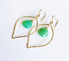 Earrings Doree - chrysoprase (N261)