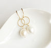 Earrings Sophia - white pearls  (E234)