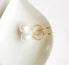 Earrings Sophia - white pearls  (E234)