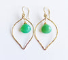 Earrings Doree - chrysoprase (N261)