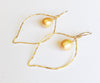 Earrings Doree - gold pearl (E135)