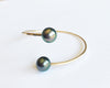 Cuff Leia - tahitian pearls  (B265)