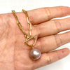 Necklace ARIELLA - pink Edison pearl (N336)