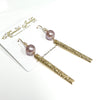 Earrings Melia - pink pearls (E610)