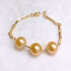 Bracelet LYLIA - golden south sea pearl (B571)