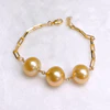 Bracelet LYLIA - golden south sea pearl (B571)