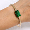 Bangle ALII - Tube carved jade bead (B567)