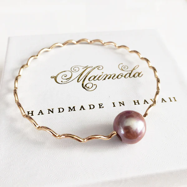 Bangle UNAHI - lavender pearl (B428)