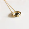 Eternity ring necklace - tahitian pearl (N299)